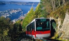 Fløien banen in Bergen is one of the biggest attractions in Bergen