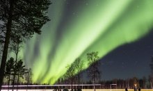 Northern Light over Rovaniemi in Finland