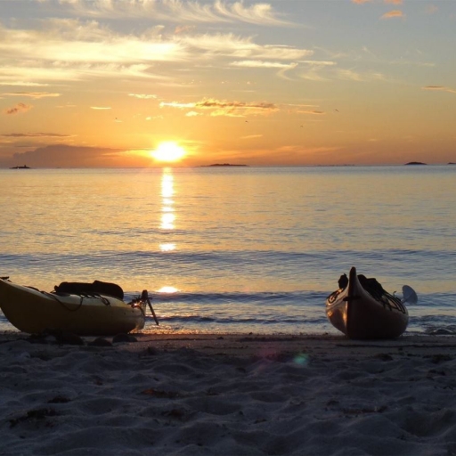 Midnight sun kayaking